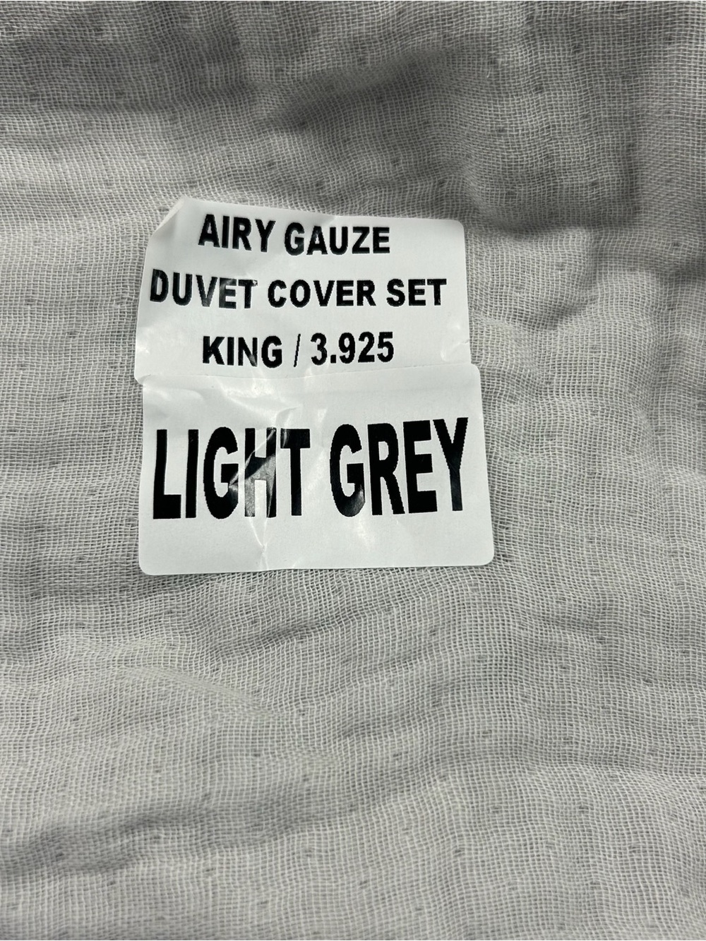 QUINCE Organic Cotton Gauze Duvet Cover Set King/Cal King Light Grey 8187 - Picture 7 of 13